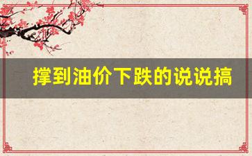 油价跌了的搞笑说说-撑到油价下跌的说说搞笑